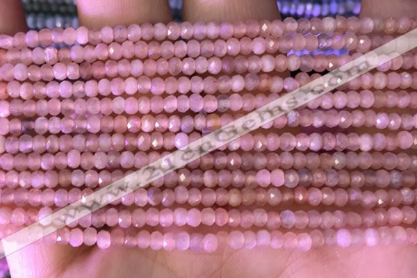 CRB2221 15.5 inches 2*3mm faceted rondelle moonstone beads