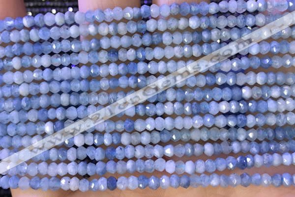 CRB2222 15.5 inches 2*3mm faceted rondelle aquamarine beads