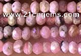 CRB2225 15.5 inches 2*3mm faceted rondelle rhodochrosite beads