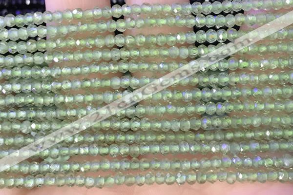 CRB2227 15.5 inches 2*3mm faceted rondelle prehnite beads