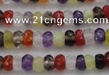 CRB223 15.5 inches 2.5*4mm faceted rondelle mixed quartz beads