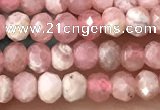 CRB2237 15.5 inches 2*3mm faceted rondelle rhodochrosite beads