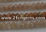 CRB224 15.5 inches 2.5*4mm faceted rondelle moonstone beads