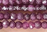 CRB2244 15.5 inches 2*3mm faceted rondelle ruby gemstone beads