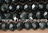 CRB2248 15.5 inches 3*4mm faceted rondelle obsidian beads