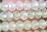 CRB2258 15.5 inches 3*4mm faceted rondelle prehnite beads