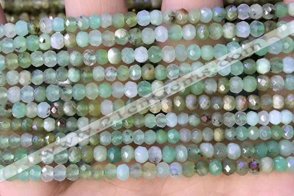 CRB2259 15.5 inches 3*5mm faceted rondelle Australia chrysoprase beads