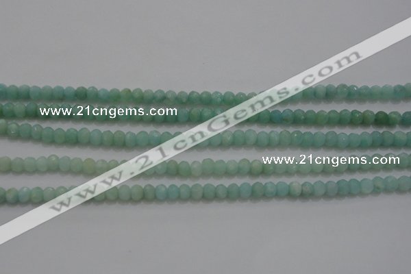 CRB226 15.5 inches 2.5*4mm faceted rondelle amazonite beads