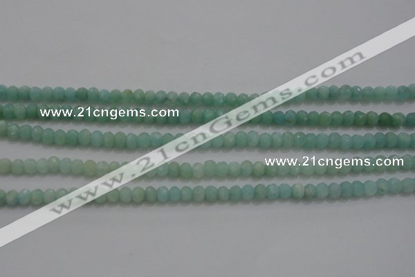 CRB226 15.5 inches 2.5*4mm faceted rondelle amazonite beads