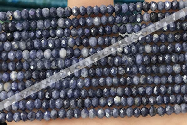 CRB2268 15.5 inches 3*4mm faceted rondelle sapphire beads