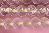 CRB2275 15.5 inches 4*6mm faceted rondelle lemon quartz beads
