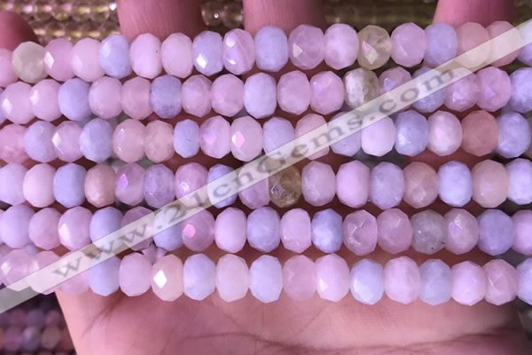 CRB2278 15.5 inches 5*8mm faceted rondelle morganite beads