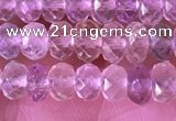 CRB2280 15.5 inches 3.5*5mm faceted rondelle mixed quartz beads