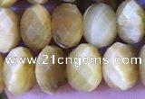 CRB2290 15.5 inches 5*8mm faceted rondelle golden tiger eye beads