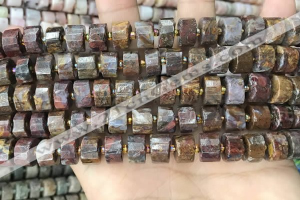 CRB2305 15.5 inches 7mm - 8mm faceted tyre pietersite beads