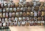 CRB2307 15.5 inches 10mm - 11mm faceted tyre pietersite beads