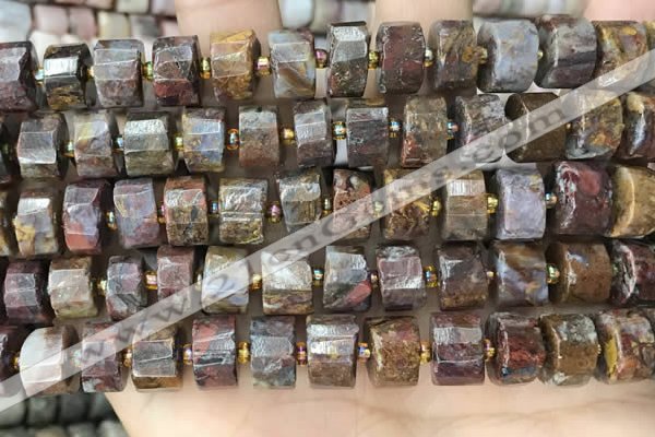 CRB2308 15.5 inches 11mm - 12mm faceted tyre pietersite beads