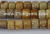 CRB2504 15.5 inches 6*8mm rondelle picture jasper beads