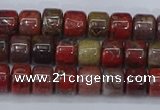 CRB2505 15.5 inches 6*8mm rondelle brecciated jasper beads