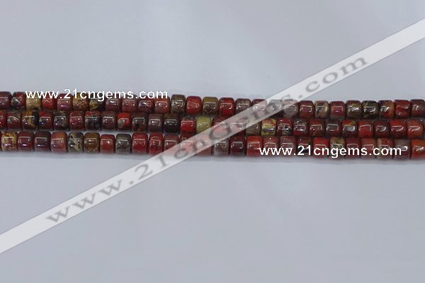 CRB2505 15.5 inches 6*8mm rondelle brecciated jasper beads