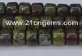 CRB2506 15.5 inches 6*8mm rondelle dragon blood jasper beads