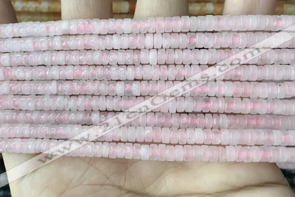 CRB2550 15.5 inches 2*4mm heishi rose quartz beads wholesale