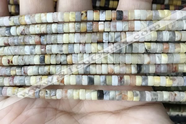 CRB2558 15.5 inches 2*4mm heishi crazy lace agate beads wholesale