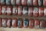 CRB2569 15.5 inches 2*4mm heishi brecciated jasper beads wholesale