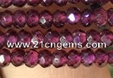 CRB2600 15.5 inches 2*3mm faceted rondelle red garnet beads