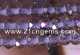 CRB2603 15.5 inches 2*3mm faceted rondelle smoky quartz beads