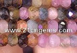 CRB2608 15.5 inches 2*3mm faceted rondelle tourmaline beads