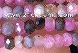 CRB2609 15.5 inches 2*3mm faceted rondelle tourmaline beads