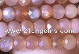 CRB2625 15.5 inches 2*3mm faceted rondelle moonstone beads