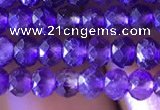 CRB2631 15.5 inches 3*4mm faceted rondelle amethyst beads