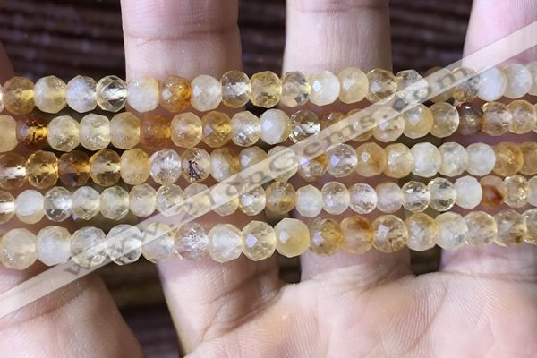 CRB2633 15.5 inches 4*5mm faceted rondelle citrine gemstone beads