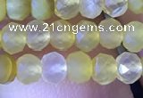 CRB2635 15.5 inches 3*4mm faceted rondelle yellow opal beads