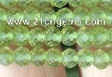 CRB2638 15.5 inches 3*4mm faceted rondelle peridot gemstone beads