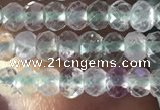 CRB2639 15.5 inches 2*3mm faceted rondelle fluorite gemstone beads