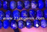 CRB2647 15.5 inches 3*4mm faceted rondelle lapis lazuli beads