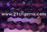 CRB2667 15.5 inches 3*4mm faceted rondelle red garnet beads