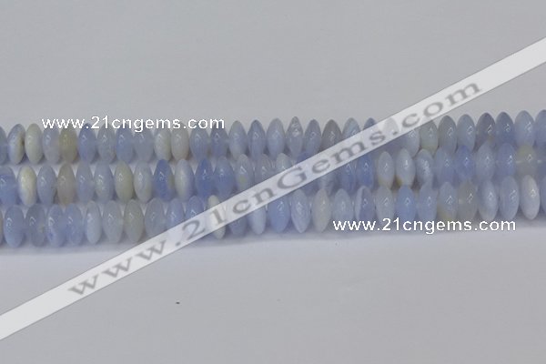 CRB267 15.5 inches 5*12mm rondelle blue chalcedony beads