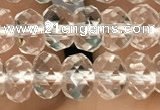 CRB2670 15.5 inches 4*6mm faceted rondelle white crystal beads