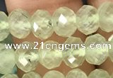 CRB2671 15.5 inches 4*6mm faceted rondelle prehnite beads