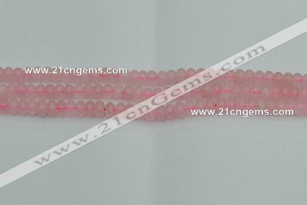 CRB2800 15.5 inches 4*6mm rondelle rose quartz beads wholesale