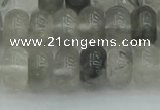 CRB2807 15.5 inches 6*10mm rondelle cloudy quartz beads wholesale