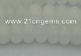 CRB2812 15.5 inches 6*10mm rondelle white jade beads wholesale