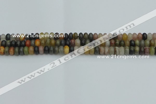 CRB2845 15.5 inches 4*6mm rondelle fancy jasper beads wholesale