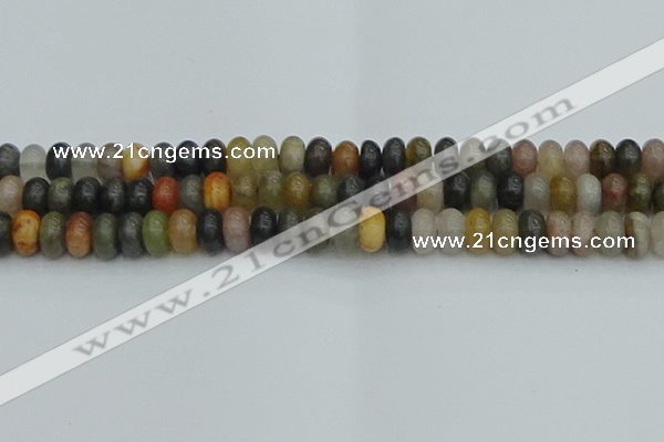 CRB2847 15.5 inches 6*10mm rondelle fancy jasper beads wholesale