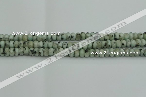 CRB2850 15.5 inches 4*6mm rondelle sesame jasper beads