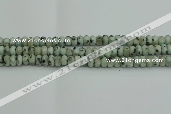 CRB2851 15.5 inches 5*8mm rondelle sesame jasper beads